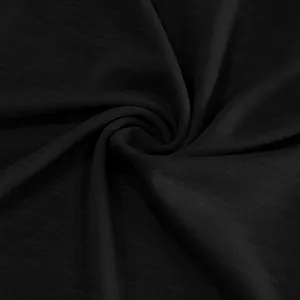 Detailed macro shot of black imitation slub cotton fabric texture for premium men's T-shirt