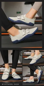 Gros plan de chaussures légères pour squats et soulevés de terre avec velcro en salle