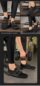 Vues détaillées de chaussures de fitness noires lors d'entraînements et de musculation