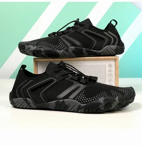 Hochwertige schwarze, schnell trocknende Fünf-Finger-Wasserschuhe für Strand und Schwimmen