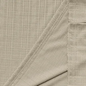 Close-up detail of vintage slub texture and stitching on men's casual Henley T-shirt