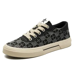 Chaussures en Toile Décontractées pour Hommes Baskets Imprimées à Tige Basse Chaussures Plates Confortables et Respirantes
