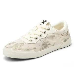 Herren Casual Sneakers Atmungsaktive Mesh Stoff Schuhe Flache Schnürung Vulkanisierte Board Schuhe Camo Muster Leichte Trainer