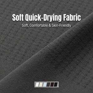 Premium soft and quick-drying textured fabric detail for men's seamless sports t-shirt