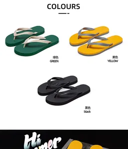 Infradito antiscivolo eleganti da uomo in opzioni di colore verde, giallo e nero.