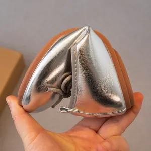 Bailarinas plateadas flexibles para niñas con suelas de goma muy suaves y cómodas