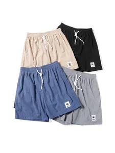 Herren Casual Kord Shorts Sommer Strandbekleidung Elastische Taille Kordelzug Taschen Gerade Bein Shorts Für Herren Unterteile