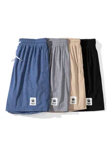 Vierer-Set lässige Herren-Sommer-Shorts in Blau, Grau, Beige und Schwarz Farben