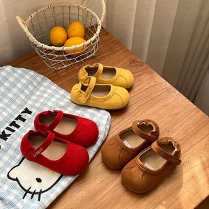 Zapatos de Princesa Mary Jane para Niñas Cuero Microfibra Gamuza Suela Blanda Bailarinas para Niños Fiesta Escuela