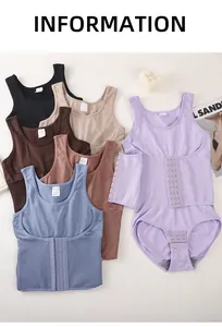 High-quality detail view of multi-color tummy control bodysuit shapewear for women