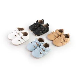 Kollektion atmungsaktiver Baby-Lauflern-Sandalen in vier Farben für Kleinkinder