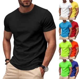 T-Shirt de Sport à Manches Courtes Unisexe à Séchage Rapide Col Rond Marathon Fitness Haut de Course en Polyester Respirant