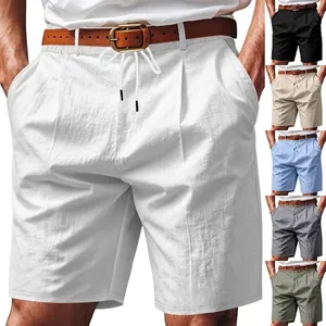 Comfortabele linnen herenshorts voor strand en zomer, keuze uit diverse kleuropties