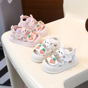 Sandales d'Été pour Bébé Dessin Animé Lapin Antidérapant Semelle Souple Respirant Chaussures de Marche pour Garçons Filles Nourrissons