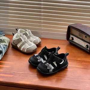 Baby Lauflern Sandalen Sommer Atmungsaktivem Mesh Mikrofaserleder Weiche Sohle Rutschfeste Geschlossene Zehenpartie Kleinkind Schuhe Für Jungen Mädchen
