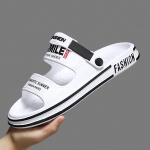 Men's Outdoor Casual EVA Slides Fashion Letter Print Thick Sole Non-slip Lightweight Beach Sandals Indoor Outdoor Slippers