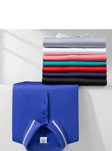 Quick-dry short sleeve Polo shirts for men and women in various colors, breathable mesh fabric
