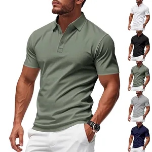 Premium breathable quick-dry men's short sleeve golf Polo shirt in five colors, Asian size
