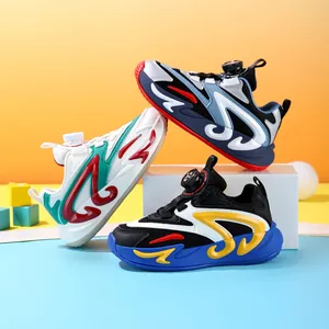 Stylische Basketballschuhe für Jungen mit atmungsaktivem Mesh und Drehverschluss