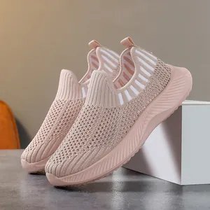 Zapatillas de running de malla rosa transpirable para niños, calzado casual para niñas