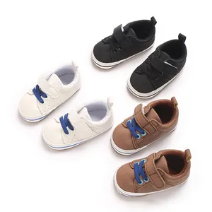 Baby Boy Soft Sole Toddler Shoes Breathable Perforated PU Leather First Walker Shoes Non-Slip Newborn Infant Casual Shoes