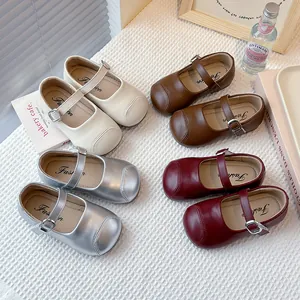 Girls Mary Jane Shoes Faux Leather Princess Shoes Soft Sole Casual Flats Dress Shoes Spring Autumn Toddler Footwear For Girls