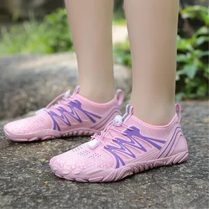 Breathable pink quick-dry aqua shoes for outdoor water activities beach swimming and hiking