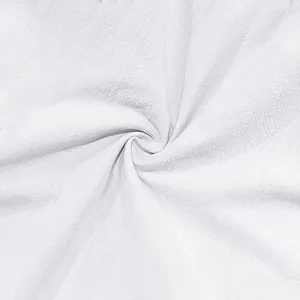 Close-up detail of white linen fabric texture showing natural breathable weave pattern