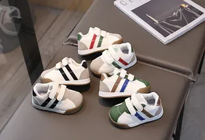 Toddler leisure sneakers with hook-and-loop straps in various colors for boys and girls