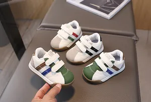 Various color options for toddler casual sneakers featuring convenient hook-and-loop closure