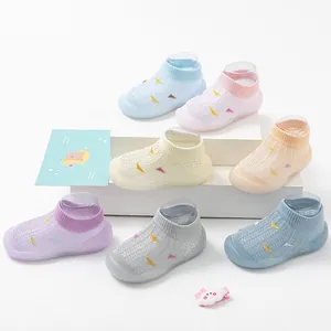 Mesh breathable baby toddler sock shoes with soft non-slip soles for boys and girls