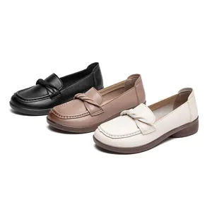 Comfortable and soft-sole slip-on loafers for women available in black, brown and beige colors
