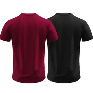 Rückansicht von schnelltrocknenden Ripp-Henley-Shirts für Herren im 2er-Pack