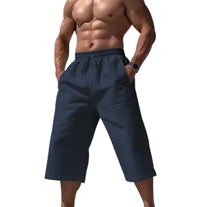 Pantacourt homme bleu marine ample et respirant confortable pour mode décontractée