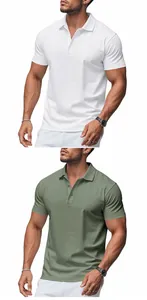 Comparaison de polos de golf à séchage rapide pour hommes en blanc et vert sauge