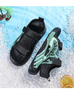 Sandales de sport antidérapantes pour garçons, détails vert menthe, mode plage été