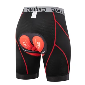 Detailansicht der atmungsaktiven Radhose mit ergonomischem rotem Gel-Polster