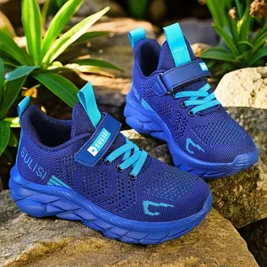 Zapatos para Correr de Verano para Niños Malla Transpirables Calados Zapatillas de Moda para Niños Ligeros