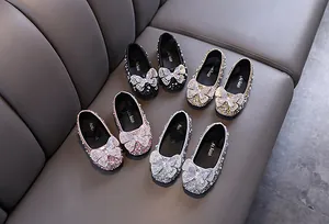 Elegante Glitzer-Prinzessinnenschuhe für Mädchen in vier Farben für festliche Anlässe