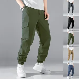 Heren cargo joggingbroek met meerdere zakken en elastische boorden in diverse kleuren