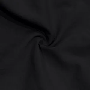 Detailed macro shot showing the black quick-dry fabric texture of men's sports shorts
