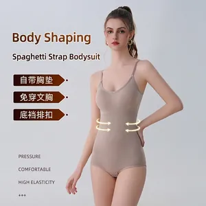 Body sculptant sans couture avec contrôle du ventre et bonnets intégrés pour femmes