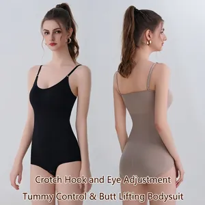 Body gainant rembourré pour femme avec contrôle du ventre et effet push-up fessier