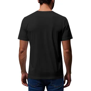 Rückansicht eines klassischen schwarzen Herren-Schnelltrocknungs-T-Shirts