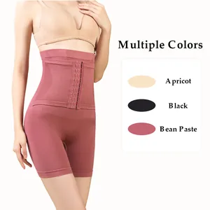 Faja reductora de cintura alta sin costuras con control de abdomen color pasta de frijol