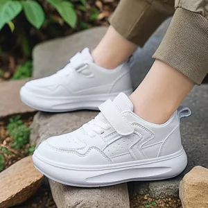 Baskets en cuir à semelle épaisse pour garçons, chaussures de sport d'extérieur