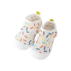 Breathable mesh baby walking shoes with soft non-slip sole for toddler summer indoor