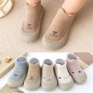 Schattige babysok schoenen met antislip zachte zolen voor binnen leren lopen
