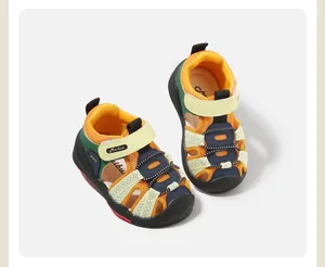 Sandalias Maibux transpirables para niños con diseño de punta cerrada y malla vibrante