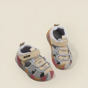 Sandalias para Niños Pequeños de Cuero de Microfibra Antideslizantes Zapatos de Primeros Pasos Transpirables de Verano para Exterior Playa Niños Niñas